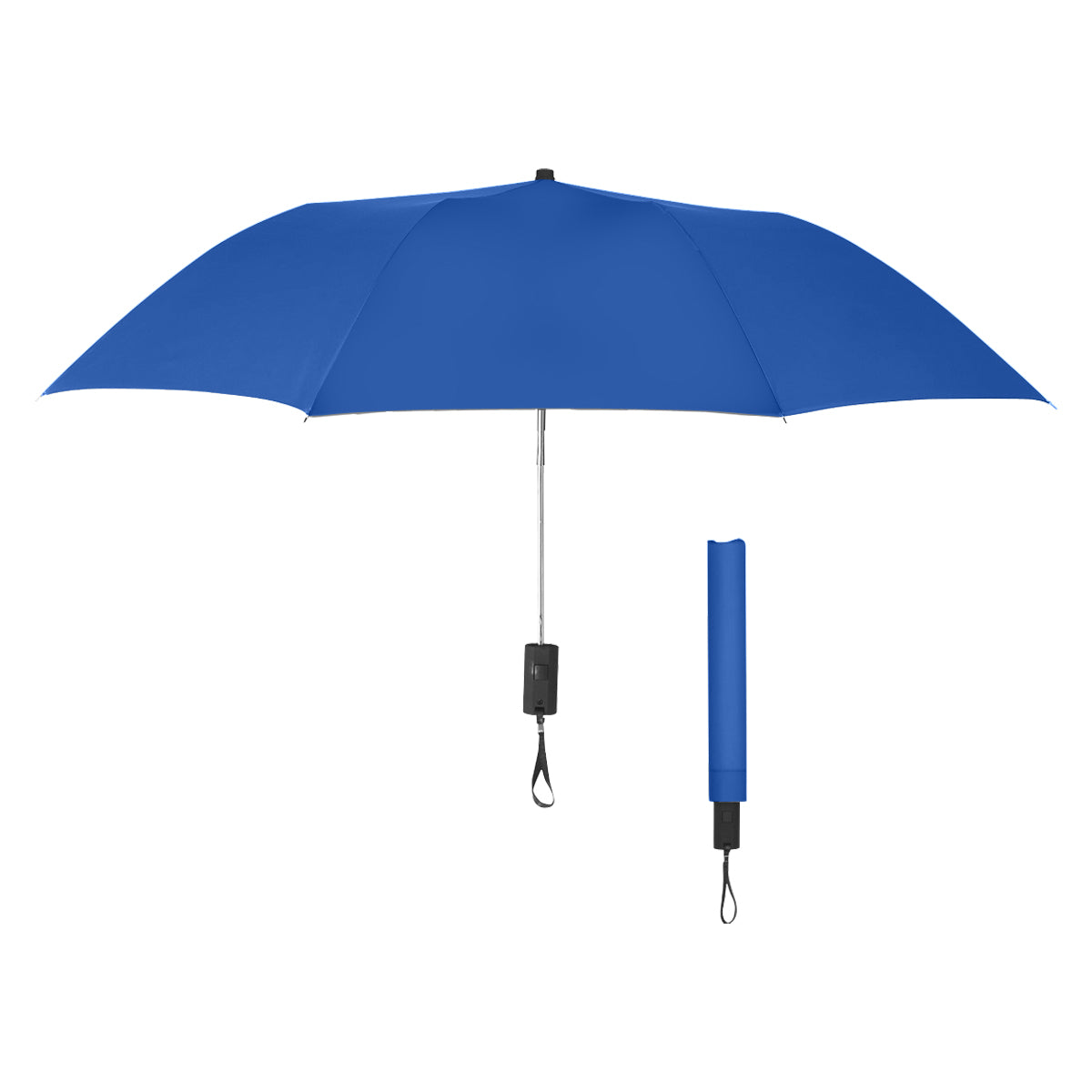 44" Arc Automatic Open Telescopic Folding Umbrella - Royal Blue