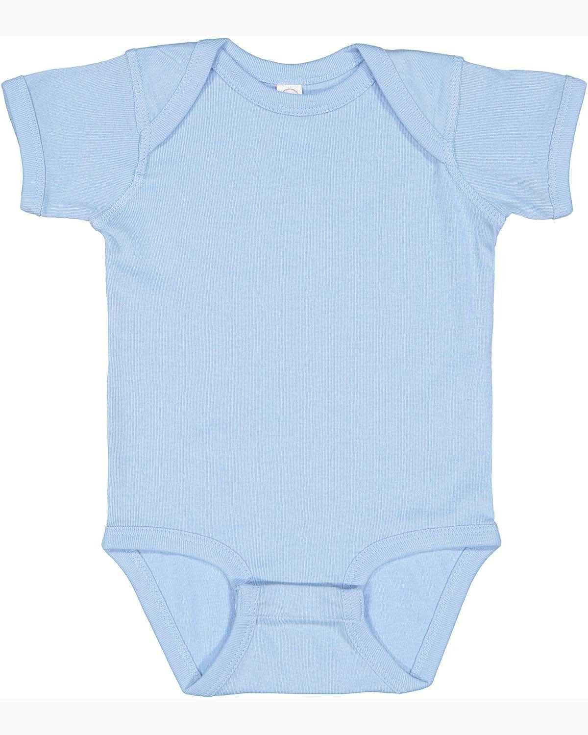 Rabbit Skins Infant Baby Rib Bodysuit - Light Blue