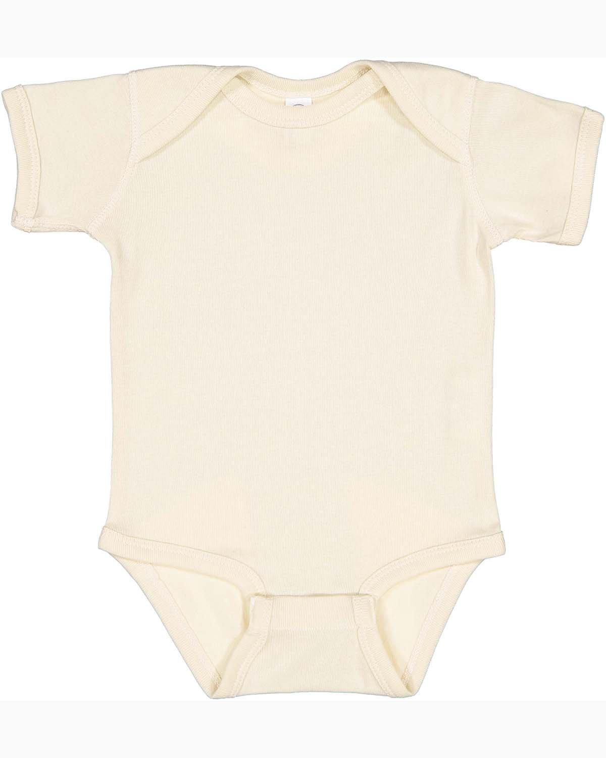 Rabbit Skins Infant Baby Rib Bodysuit - Natural
