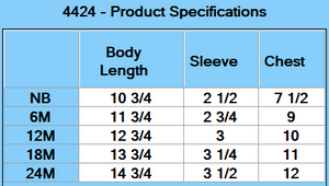 Rabbit Skins Infant Fine Jersey Bodysuit - Specs