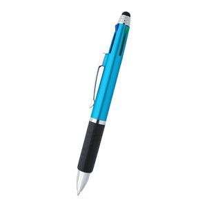 4-In-1 Pen With Stylus - Metallic Blue