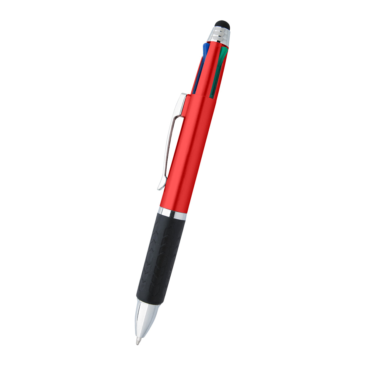 4-In-1 Pen With Stylus - Metallic Red