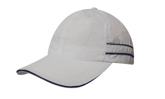 Microfibre Sports Cap Piping-Sand - Custom Embroidered -