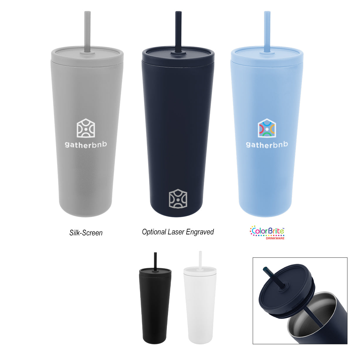 24 Oz. Brooklyn Stainless Steel Tumbler