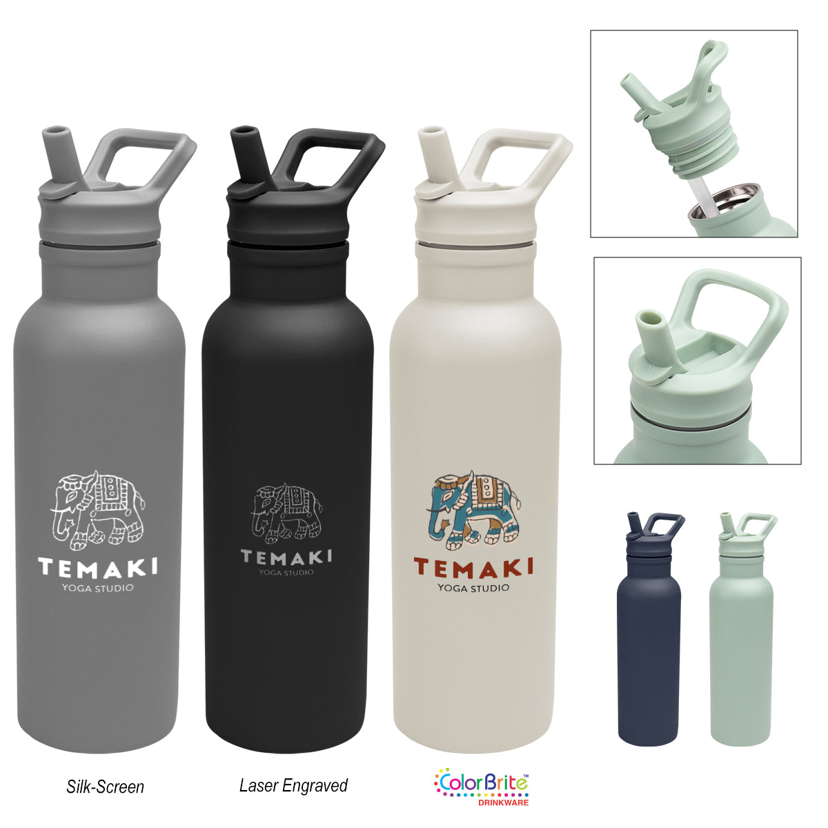 17 Oz. Hailey Stainless Steel Bottle - Sage