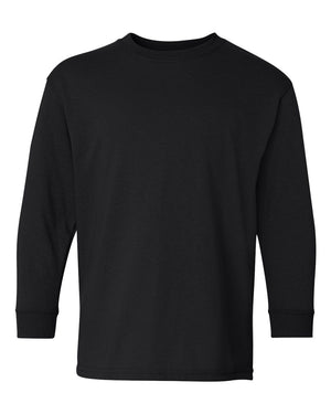 Gildan Youth Heavy Cotton™ Long-Sleeve T-Shirt - Black