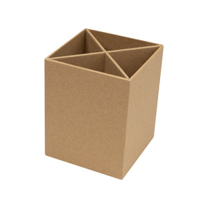 4 COMPARTMENT PEN & PENCIL CUP - Fsc Natural