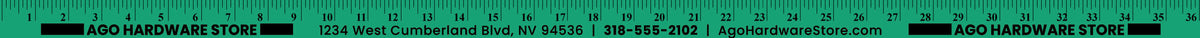 5/32" Colorful Enameled Yardsticks - Kelly Green