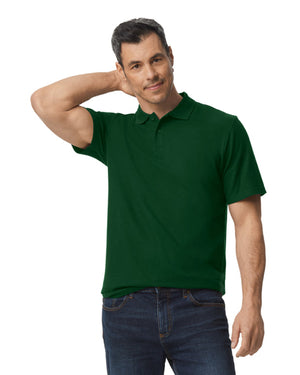 Men's Softstyle Double Pique Polo - Forest Green