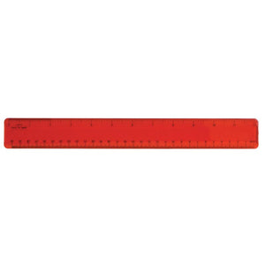 Standard 12 inch Ruler - Translucent Red