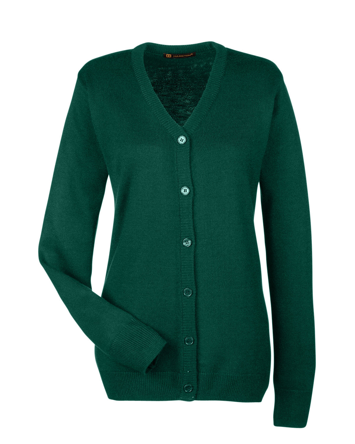 Harriton Ladies' Pilbloc™ V-Neck Button Cardigan Sweater - Hunter