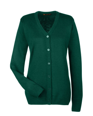 Harriton Ladies' Pilbloc™ V-Neck Button Cardigan Sweater - Hunter