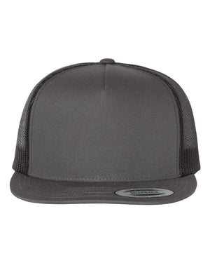 YP Classics Adult Classic Trucker Cap - Charcoal/ Black