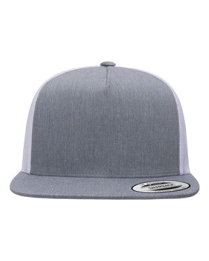 YP Classics Adult Classic Trucker Cap - Heather/ White