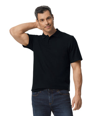 Men's Softstyle Double Pique Polo - Black