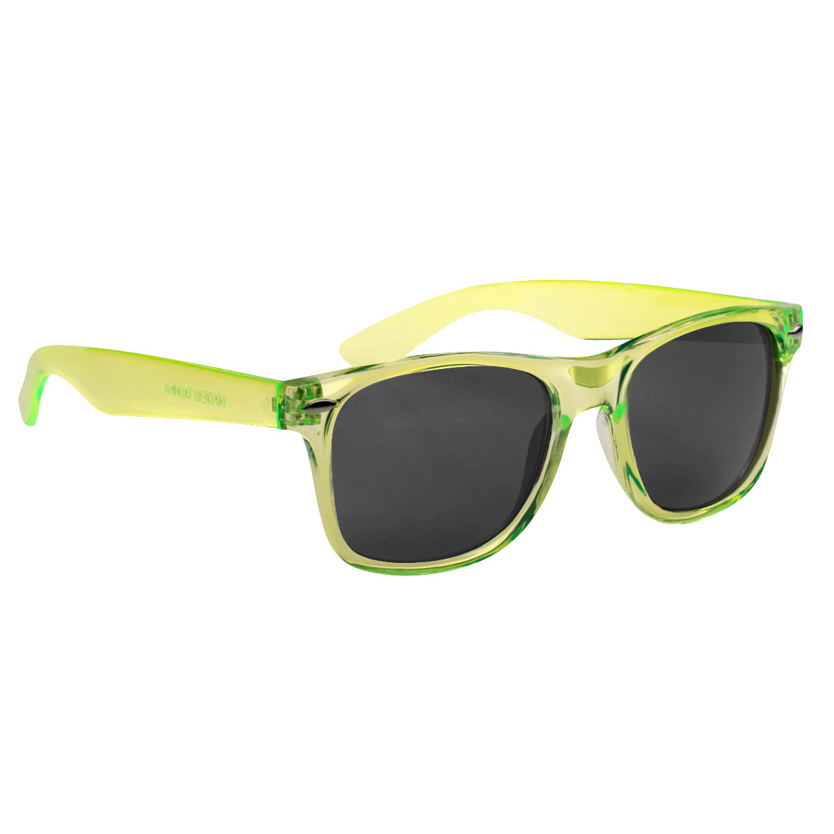 Malibu Sunglasses - Translucent Lime Green