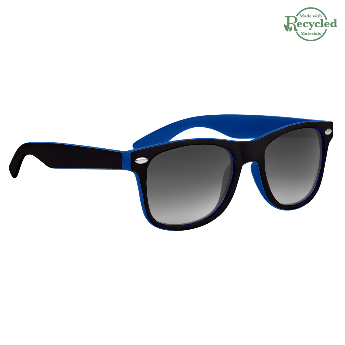 Two-Tone Malibu Sunglasses - Blue With Black