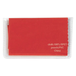 Microfiber Cleaning Cloth In Case - Red