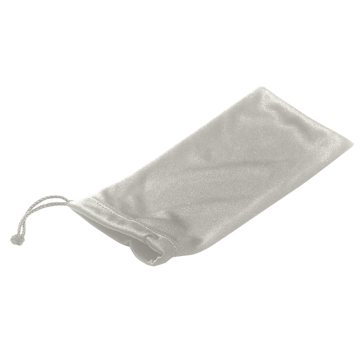 Microfiber Pouch With Drawstring - Silver