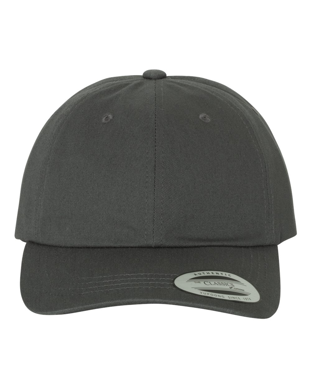 YP Classics Adult Low-Profile Cotton Twill Dad Cap - Dark Grey