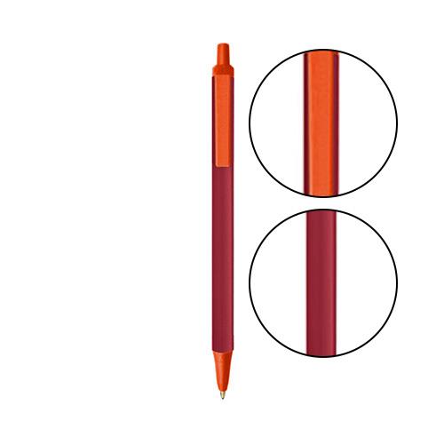 Metallic Red BIC® Clic Stic® Pen - Metallic Red With Orange