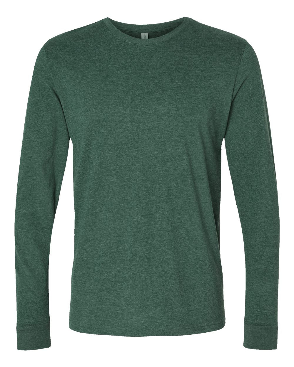 Next Level Unisex Sueded Long-Sleeve Crew - Heather Forest Green
