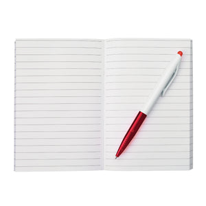4" x 6" Notebook With Pen - Red