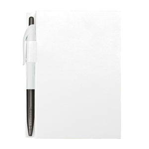 4" x 6" Notebook With Pen - White