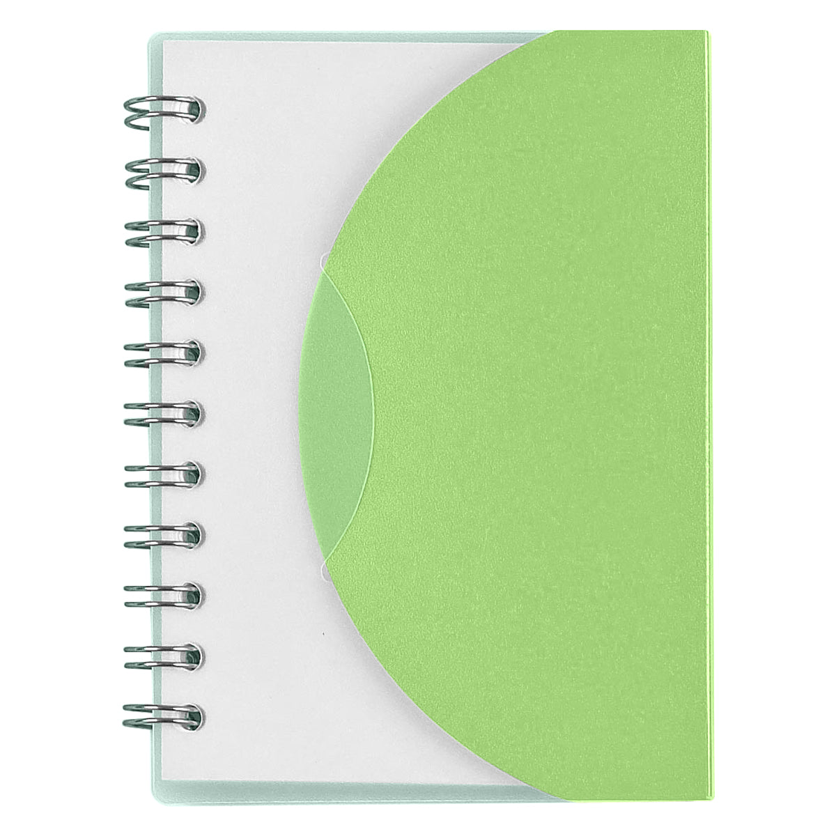 3" x 4" Mini Spiral Notebook - Frost With Lime