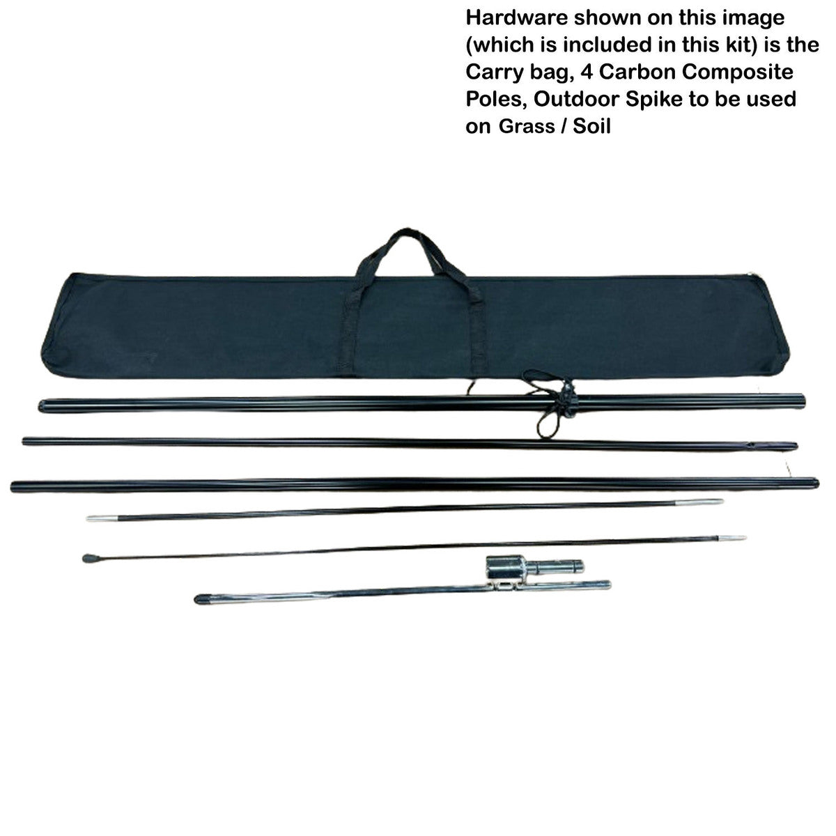 13.5' Large Tear Drop Flag Kit, Full Colour Graphics, Outdoor Spike base and Bag Included