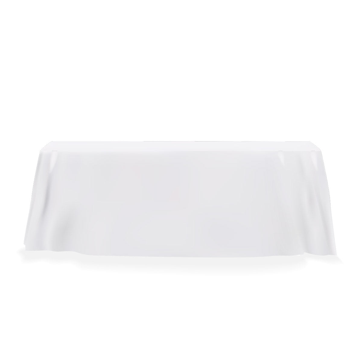 6’ Sublimated Table Cloth, Drape Style, 3 sided, Open Back