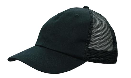 6 Panel Washed Chino Soft Mesh Back Cap - Custom Embroidered - HP4145 -
