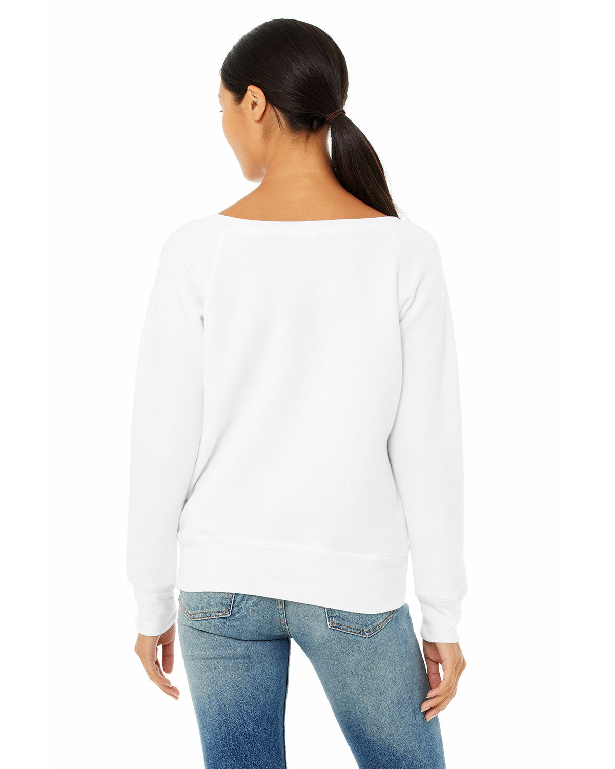 BELLA + CANVAS Ladies' Sponge Fleece Wide Neck Sweatshirt