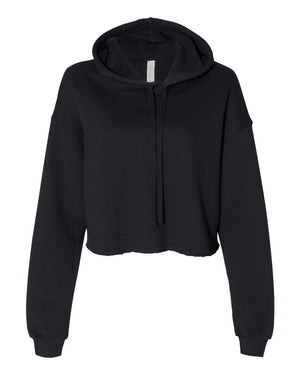 BELLA + CANVAS Ladies' Cropped Fleece Hoodie - Black
