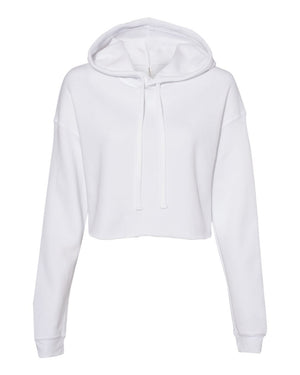 BELLA + CANVAS Ladies' Cropped Fleece Hoodie - White