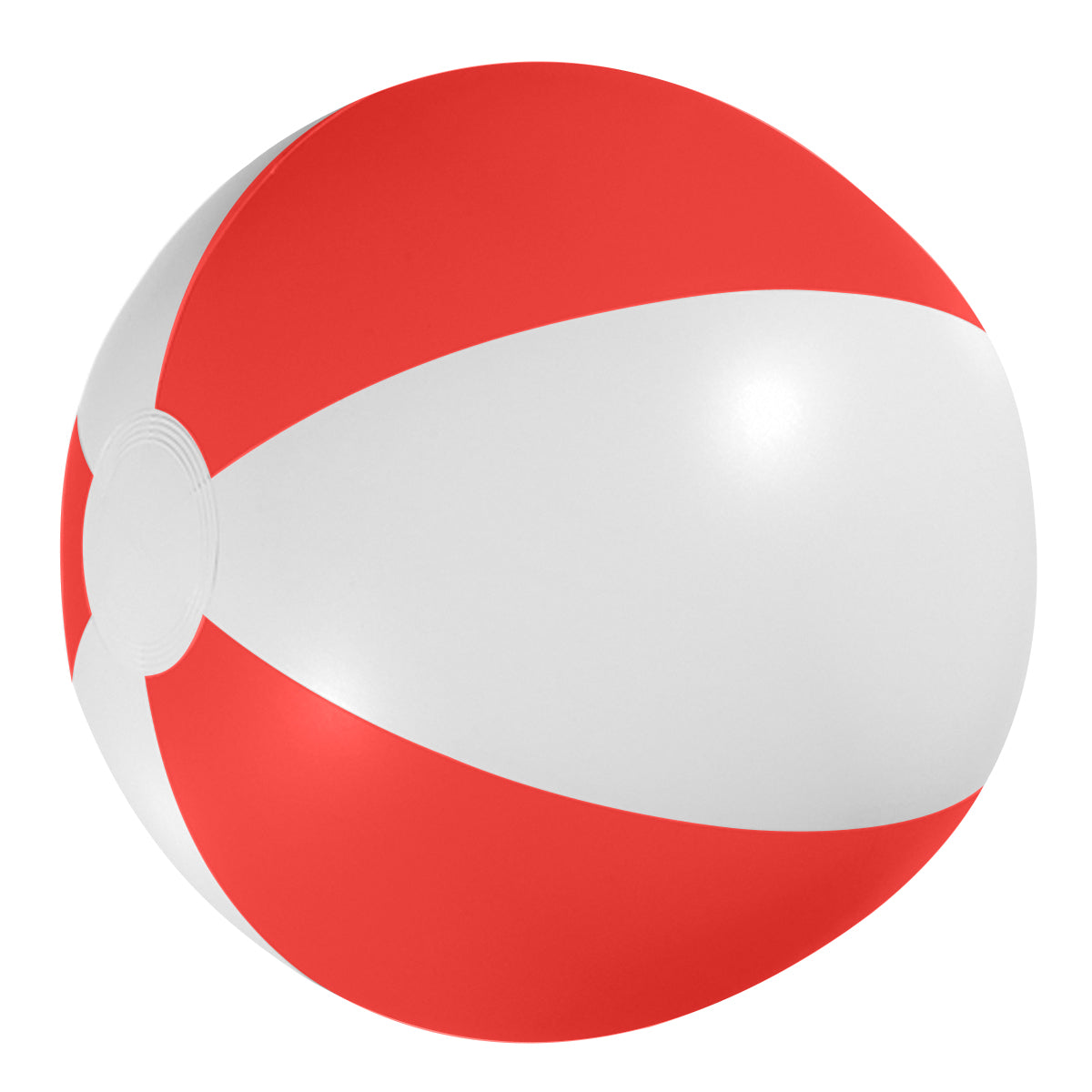 16" Beach Ball - White With Red