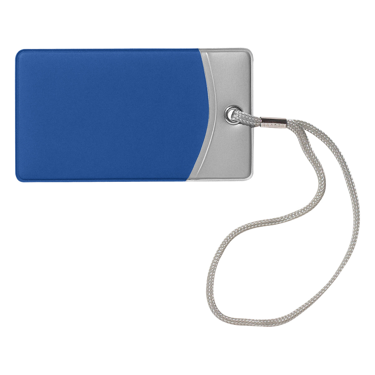Mod Luggage Tag - Silver With Royal Blue