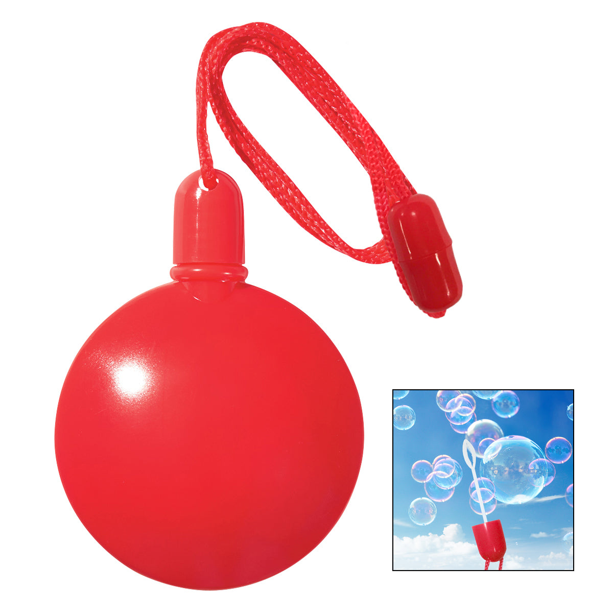 1.33 Oz. Round Bubble Dispenser - Red