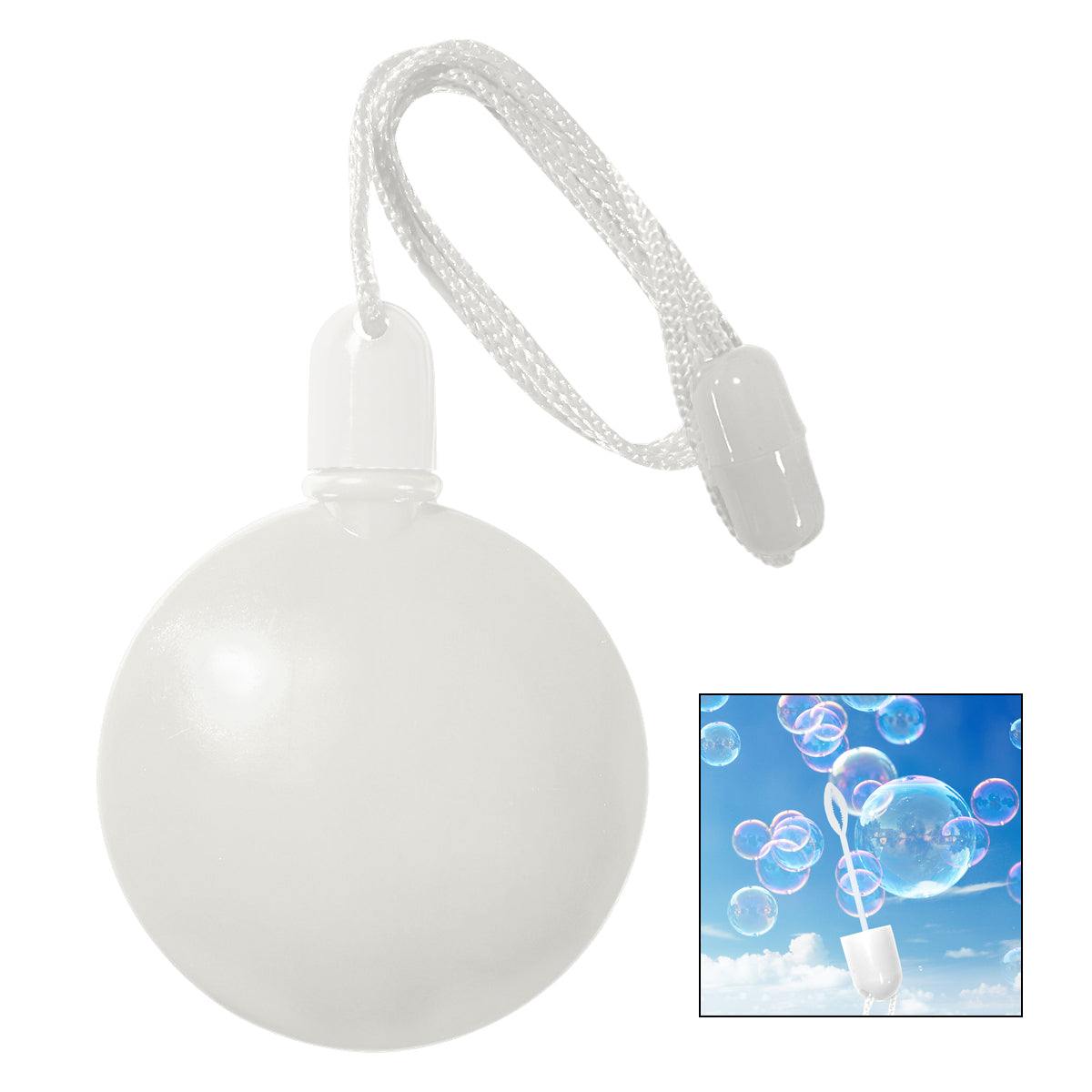 1.33 Oz. Round Bubble Dispenser - White