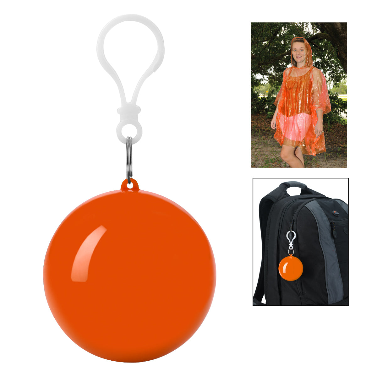 Poncho Ball Key Chain - Orange