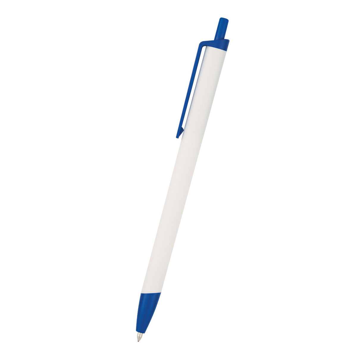 Slim Click Pen - White With Blue