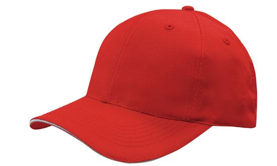 6 Panel Cap Breathable P-Twill with Sandwich - Custom Embroidered -