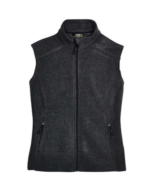 CORE365 Ladies' Journey Fleece Vest - Heather Charcoal