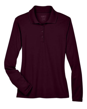 CORE365 Pinnacle Long Sleeve Pique Polo - women's - Burgundy
