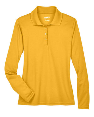 CORE365 Pinnacle Long Sleeve Pique Polo - women's - Campus Gold