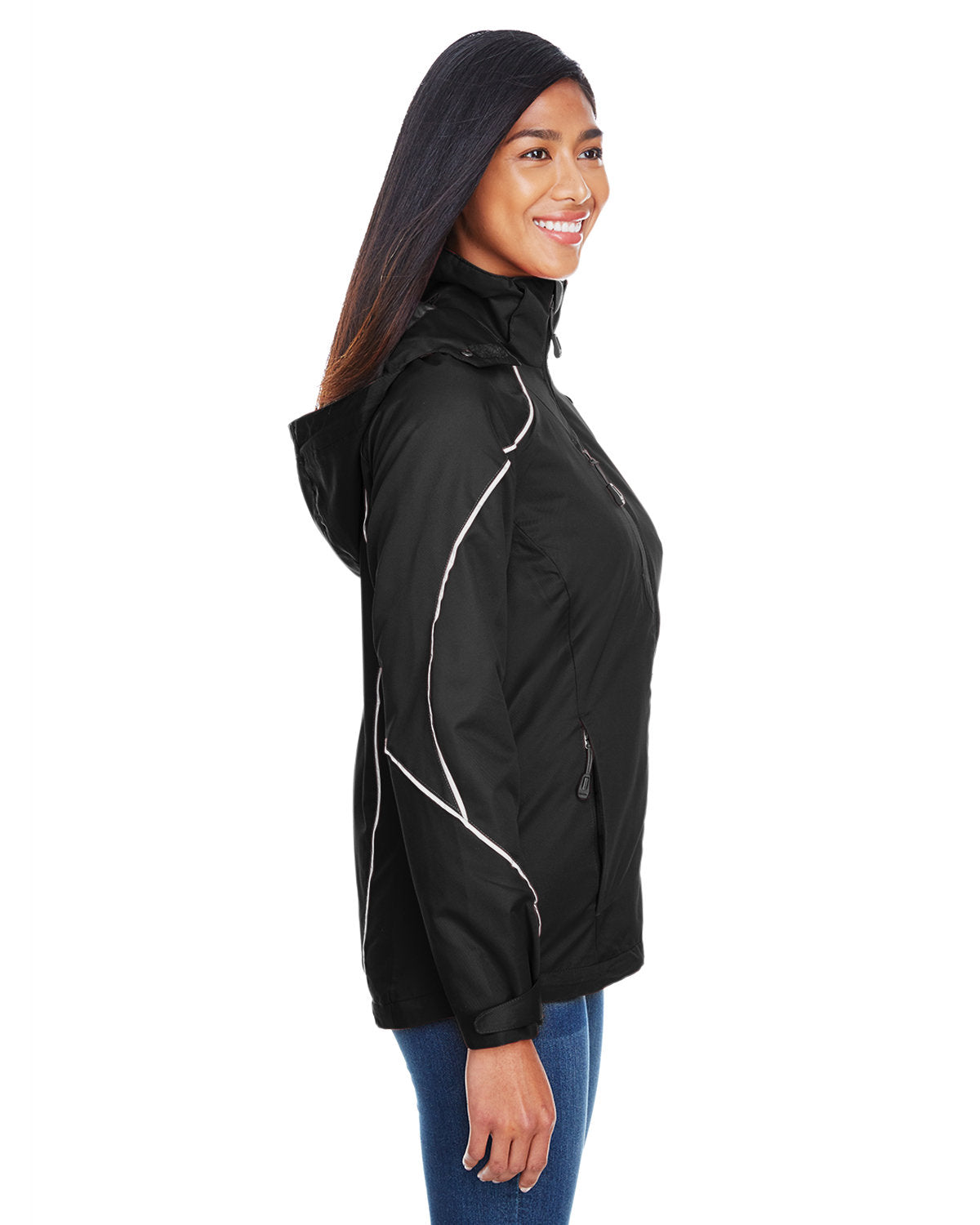 North End Ladies' Angle 3-in-1 Jacket with Bonded Fleece Liner - Side