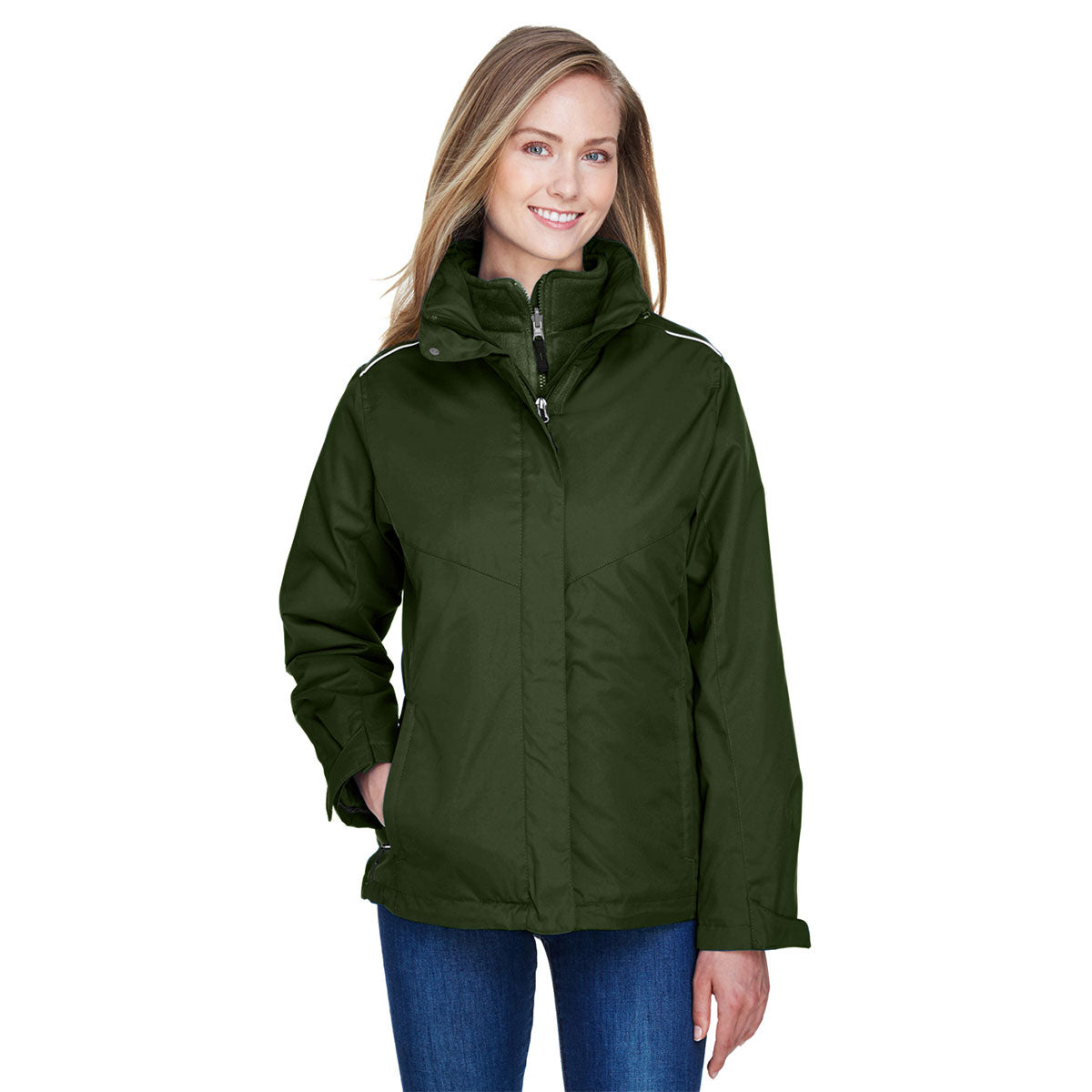 Core365 Region 3-IN-1 Jacket women - Forest Green