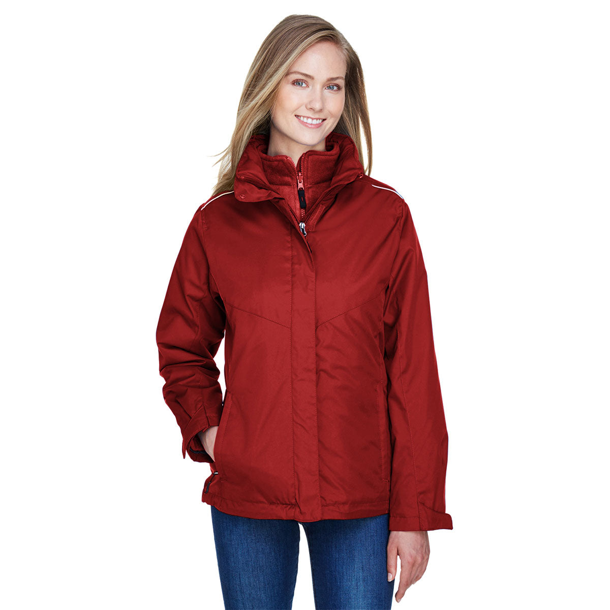 Core365 Region 3-IN-1 Jacket women - Red