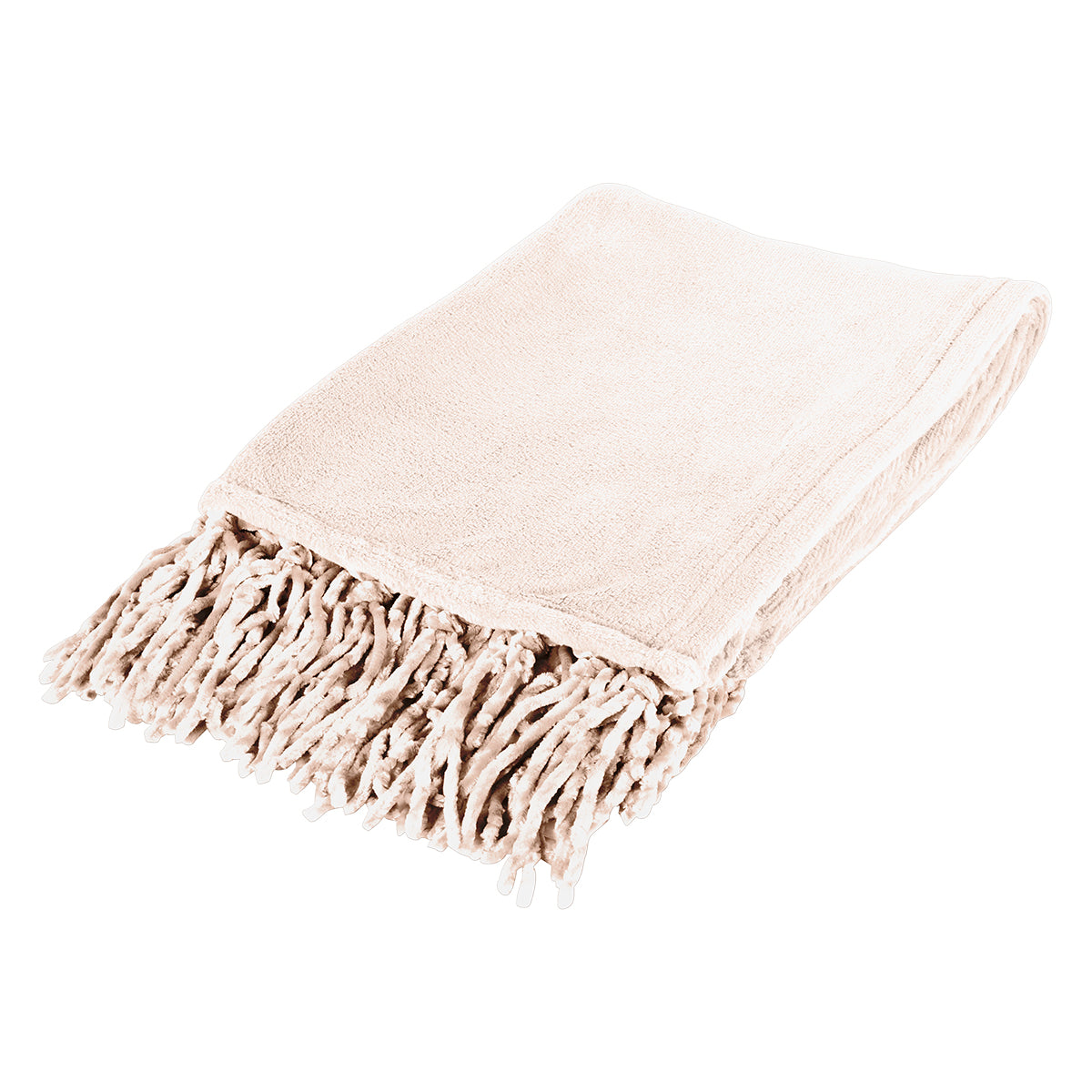 Chateau Chenille Fringed Blanket - Cream