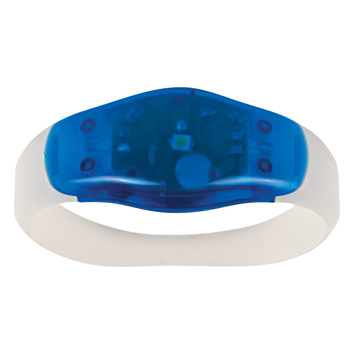 Safety Light Wristband - Clear With Blue